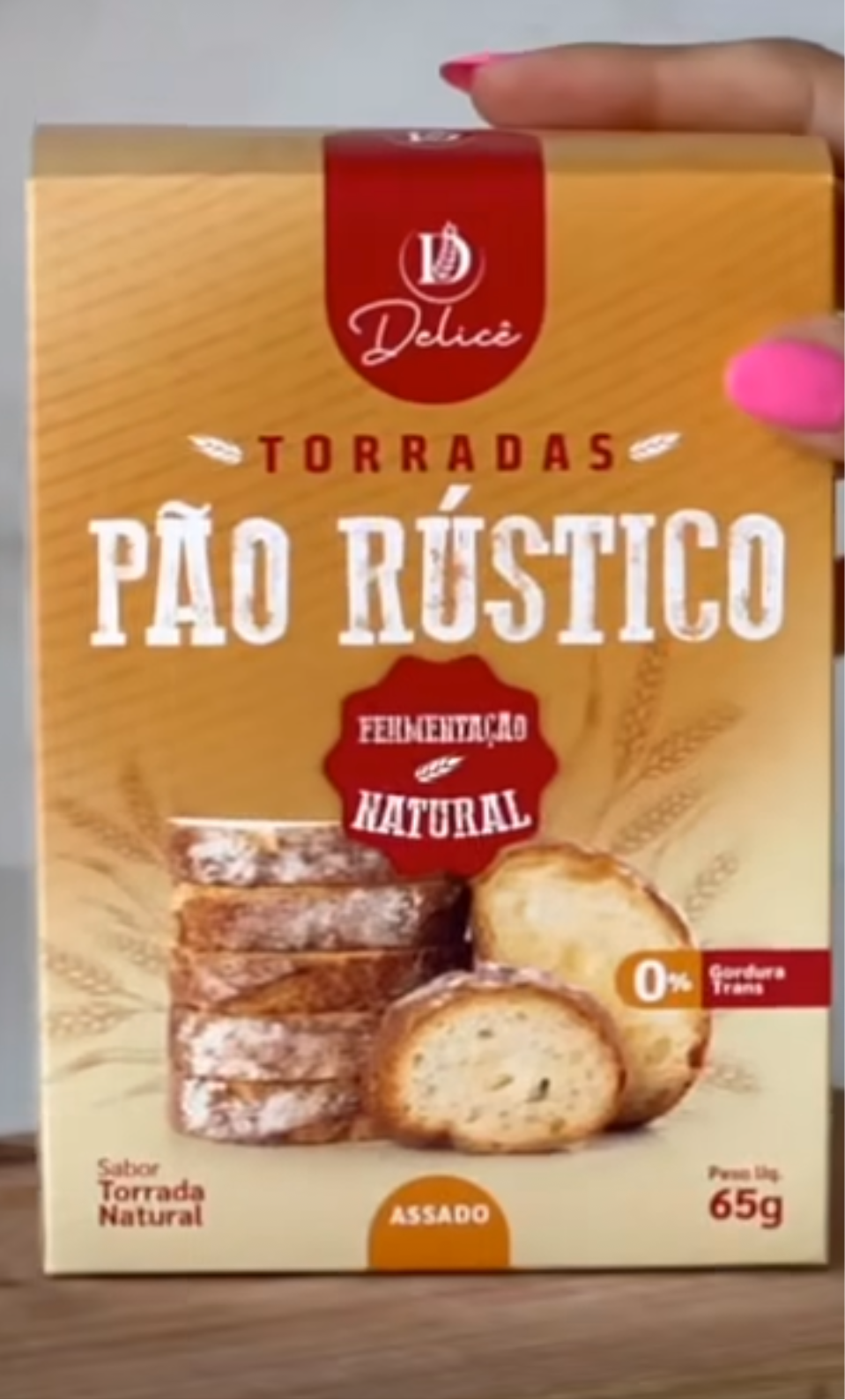 Torrada rustica de fermentação natural