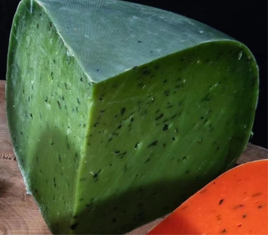 Queijo Gouda c/ Pesto Verde e Alho