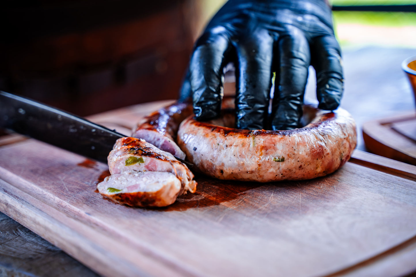 Linguiça artesanal suína de rúcula com tomate seco Kg