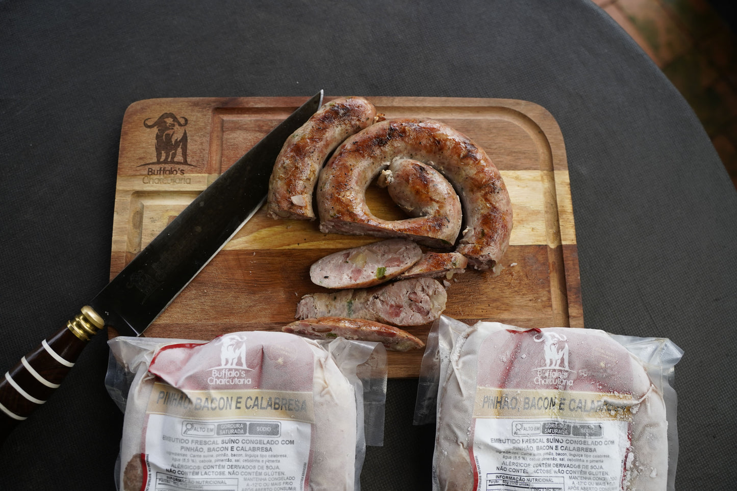 Linguiça artesanal suína com pinhão, bacon e calabresa Kg
